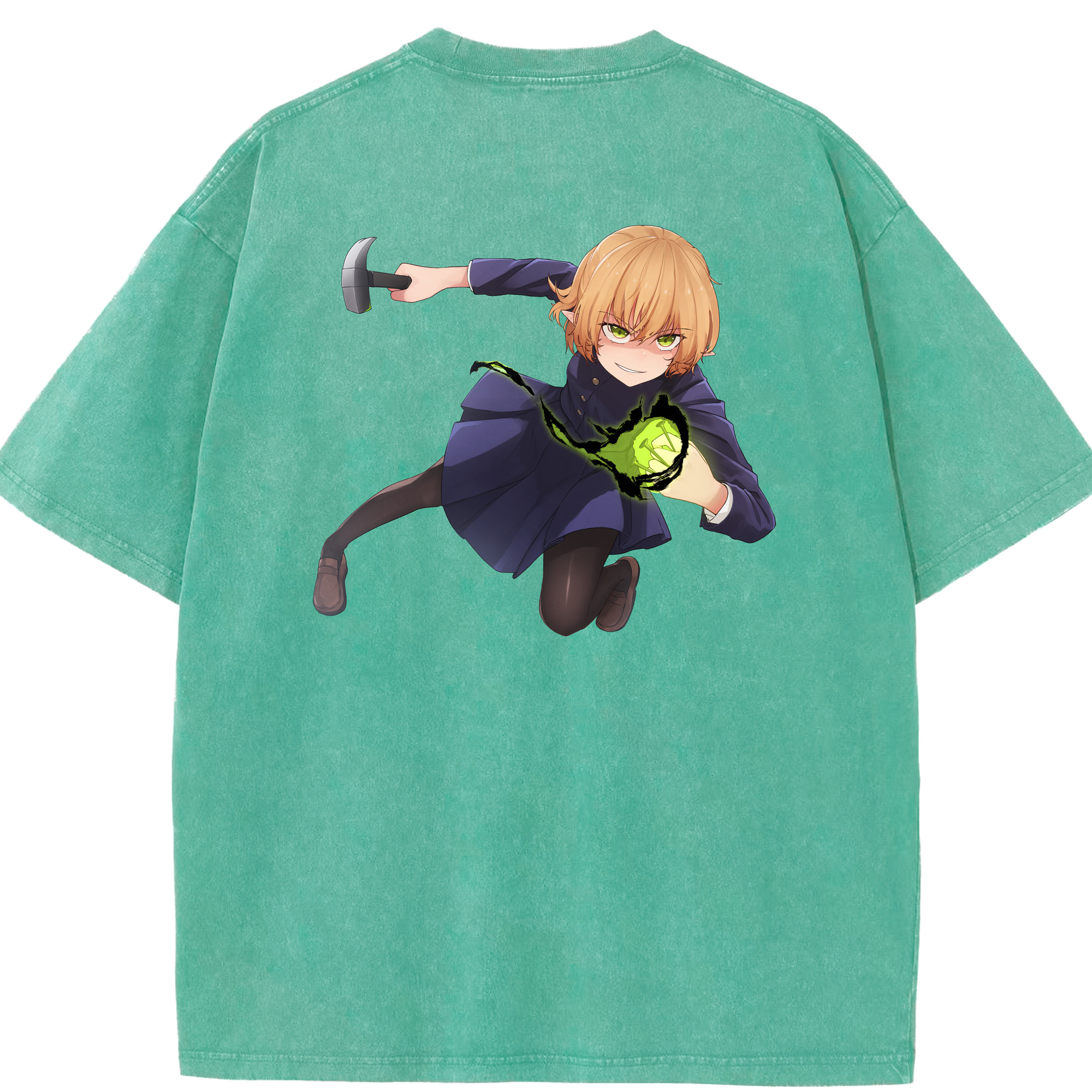 （画像用） 呪術廻戦 Jujutsu Kaisen 綿100% ヴィンテージ風 半袖Tシャツ（背面プリント）